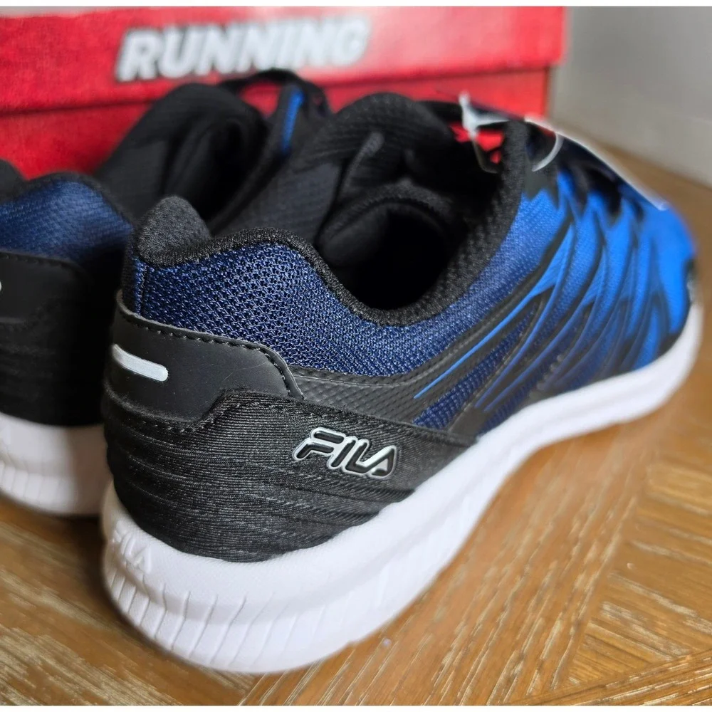 FILA Mens Memory Fantom 8 Running Shoes Blue Black Athletic Sneaker Size 8.5 NWB